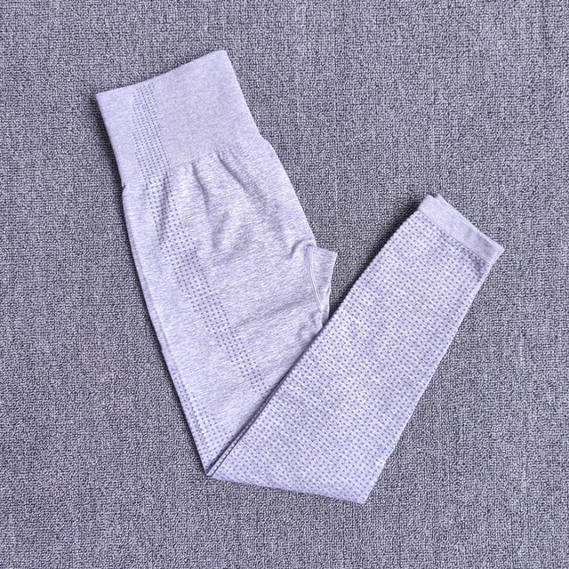 Women Seamless Yoga Set Fitness Sports Suits Gym Clothing Long Sleeve Crop Top Shirts High Waist Running Leggings Workout Pants