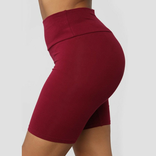 Women's Sports High Waist Shorts Athletic Gym Workout Fitness Yoga Leggings Briefs Athletic Breathable Yoga Shorts