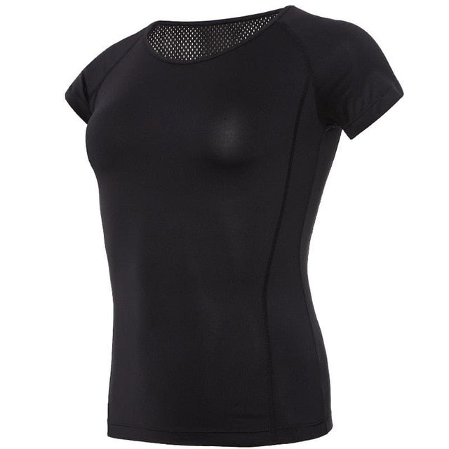 Quick Dry Short Sleeve Sports T-Shirt Gym Clothes Yoga Shirt Workout Tops For Women Fitness