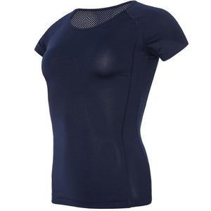 Quick Dry Short Sleeve Sports T-Shirt Gym Clothes Yoga Shirt Workout Tops For Women Fitness
