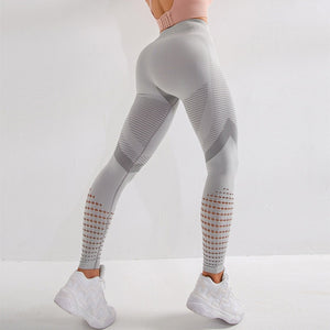 High waist seamless leggings for women hollow out gym legging super stretchy yoga pants fitness sport tights jogging trousers