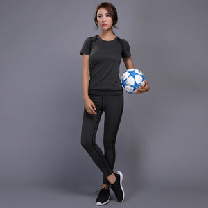 5 colors Women's sportswear Yoga Set sports set Fitness Gym set Running Tennis Shirt+Pants Yoga Leggings Jogging Workout suit