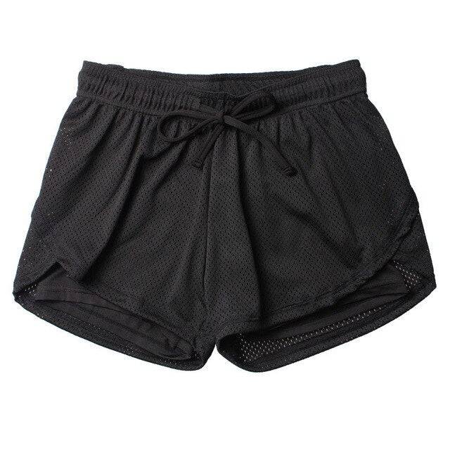 Yoga Shorts Women Fitness Elastic Running Workout Short Leggings Gym Sport Breathable Mesh Side Panels Shorts8