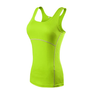 Yoga Shirt Sport Running  Quick Dry Vest High elasticity Tight fitting fitness Women GYM Clothing bodybuilding T shirt