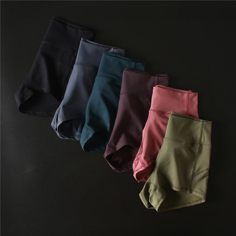 Women's Active Fitness Jogger Sports Shorts High Waist Compression Running Workout Shorts Slim Tummy Control Gym Athletic Shorts