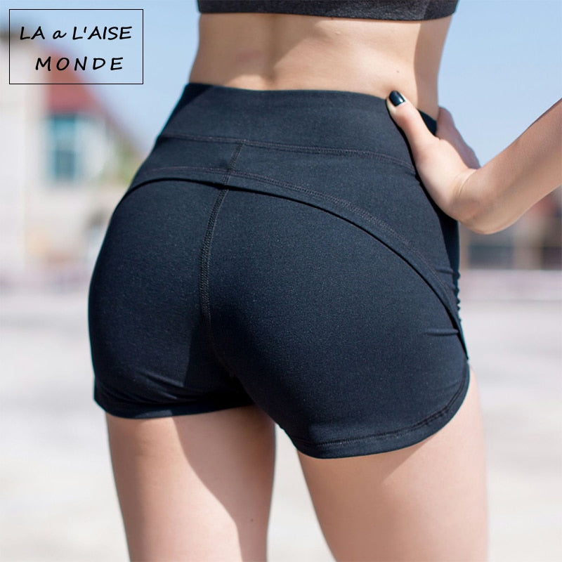 Women's Workout Short Sport Femme Training Woman Compression Tight Gym Wear High Waist Hot Fitness Yoga Sports Shorts For Women