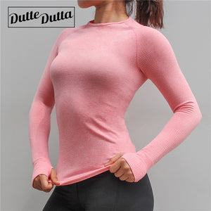 Women's Sports Wear For Fitness Women Jersey Seamless Long Sleeve Gym Woman Sport Shirt Yoga Top Female Workout Tops T-shirt