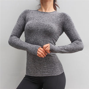 Women's Sports Wear For Fitness Women Jersey Seamless Long Sleeve Gym Woman Sport Shirt Yoga Top Female Workout Tops T-shirt