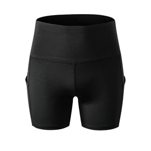 Women's High Waist Sports Short Workout Running Fitness Leggings Female Yoga Shorts Gym Yoga  Leggings With Side Pocket